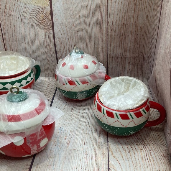 Christmas Ornament Coffee Cup Christmas Tree Shops Set Of 5 - Picture 6 of 11